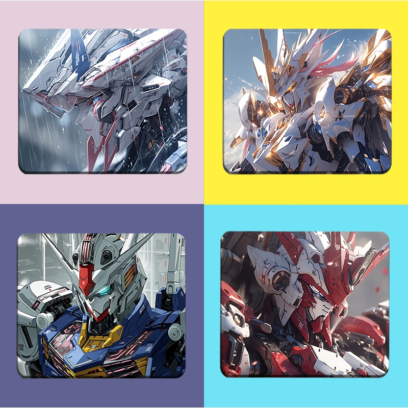 Mouse Pad Gundam Bawa-Bawa Cetak HD 26×20,8cm 3mm - Anti-Slip Pelindung Pergelangan Tangan (Untuk Ke