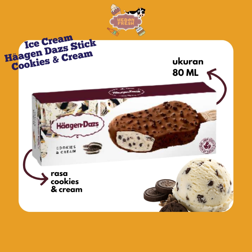 Haagen-Dazs Ice Cream Stickbar Cookies & Cream 80ml