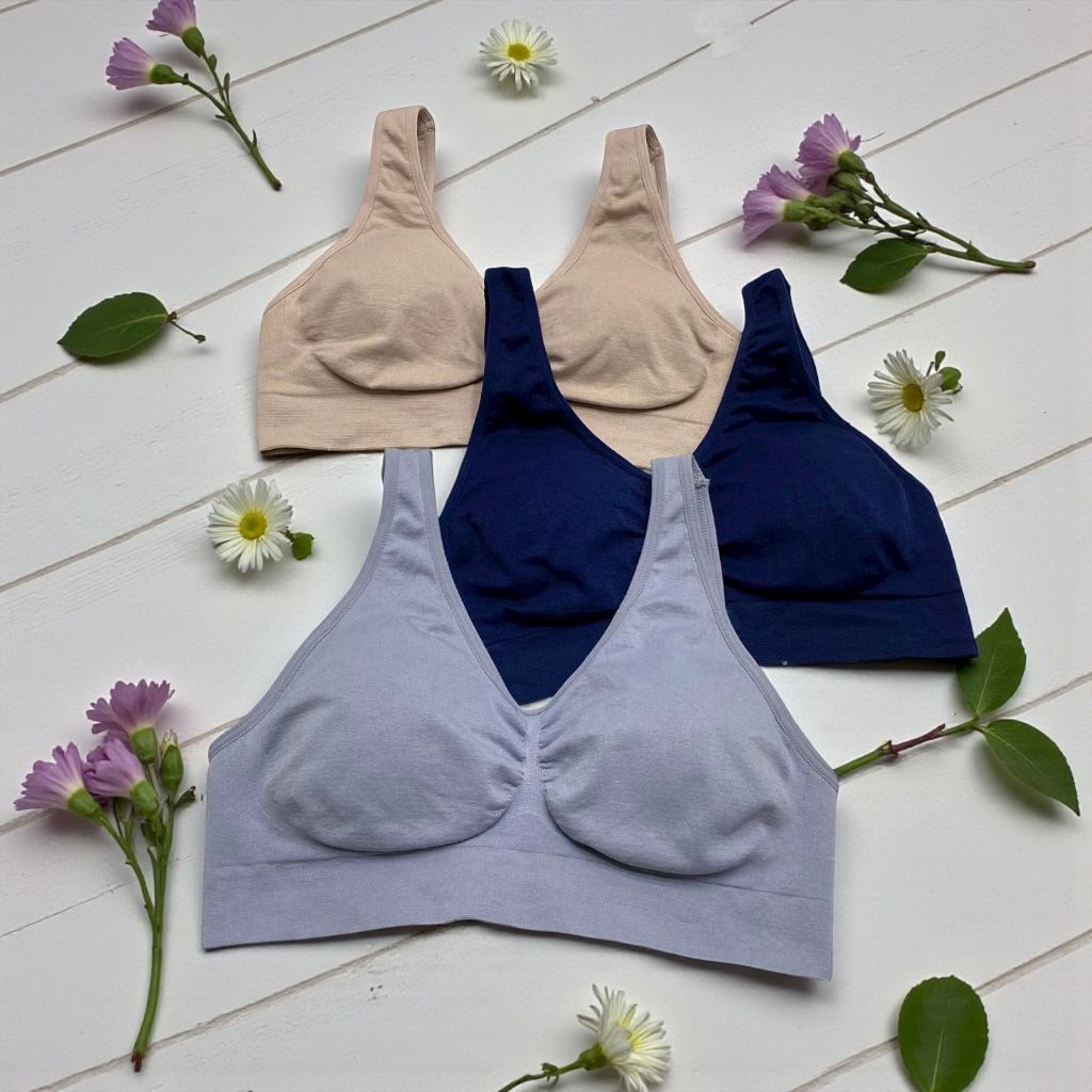 Bra Wanita FELANCY 02014 - Tanpa Kawat - Busa Tipis - Dengan Kait 3 - Ukuran 36B 38B