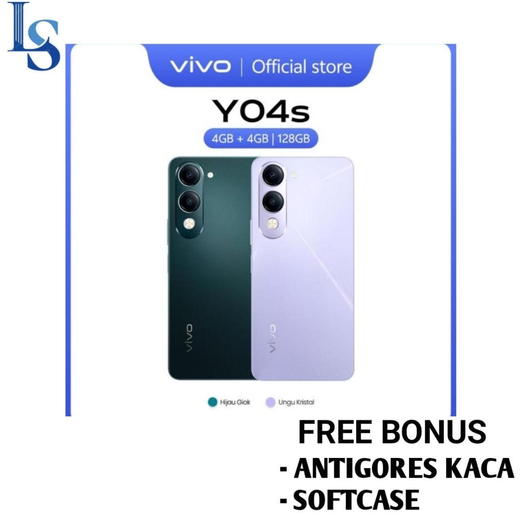 HP VIVO Y04S RAM 4+4 GB ROM 128 GB [Vivo Y04S 4/128 GB] Garansi resmi