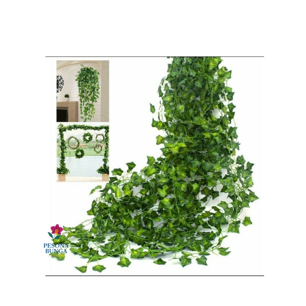 Daun rambat - rambat plastik - daun rambat semangka- Daun gantung- hiasan dinding- rambat artificial
