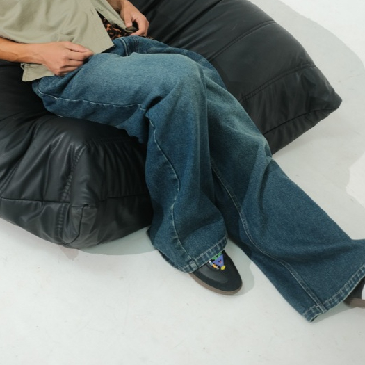 7am - Zarra Baggy Pants Green Mud - Baggy Pants | Baggy Pants Denim Premium | Baggy Pants Denim