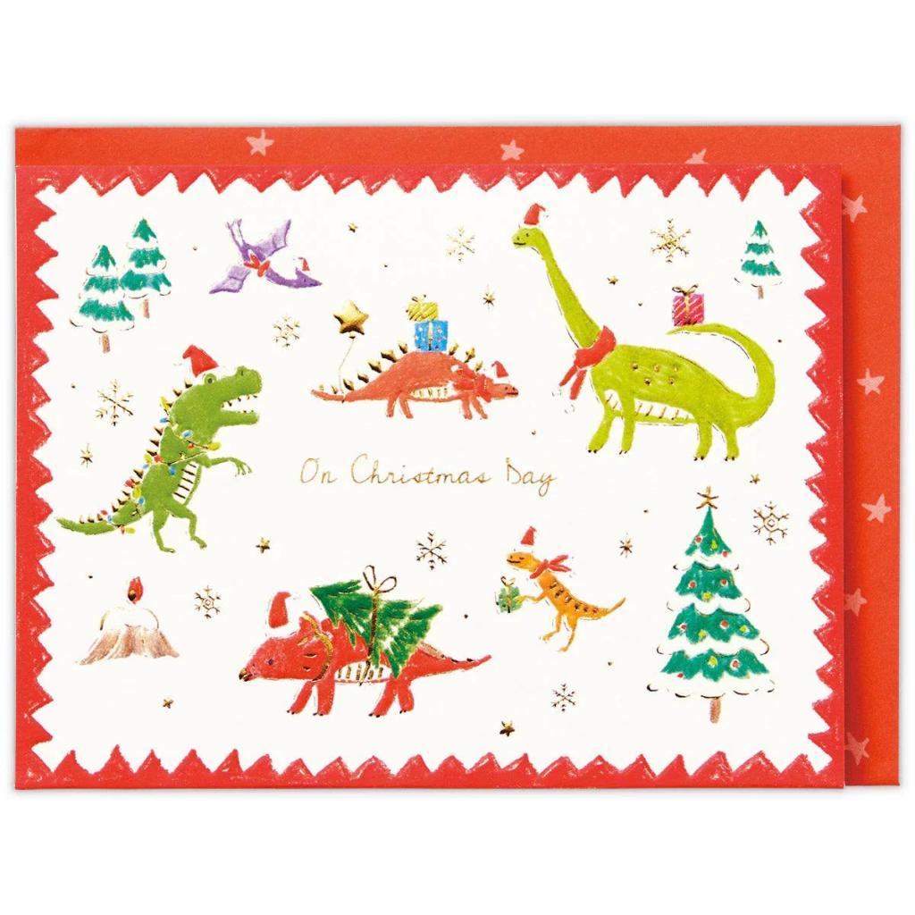 ING CARD- HALLMARK- DINOSAURS PARTY- CHRISTMAS CARD- 3D- POP-UP-JP