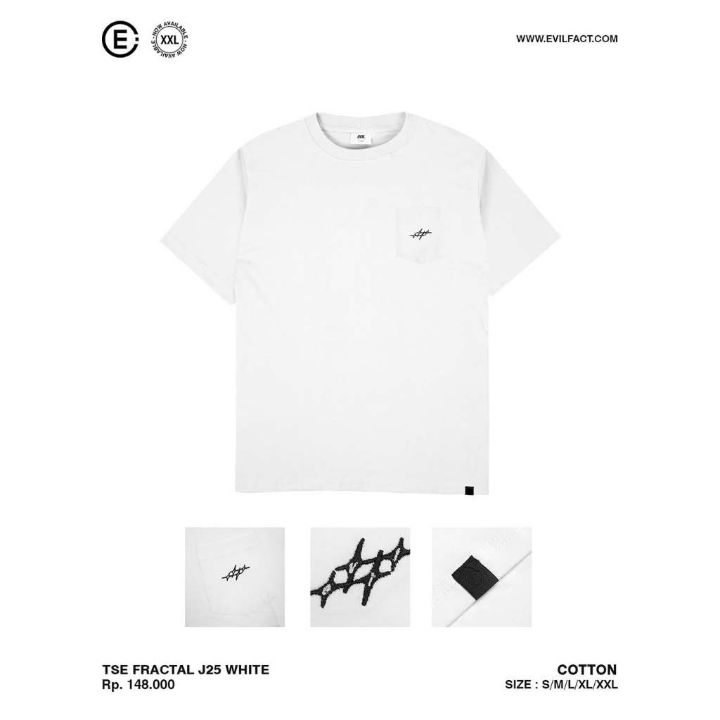 EVIL ARMY T-SHIRT - TSE FRACTAL J25 WHITE