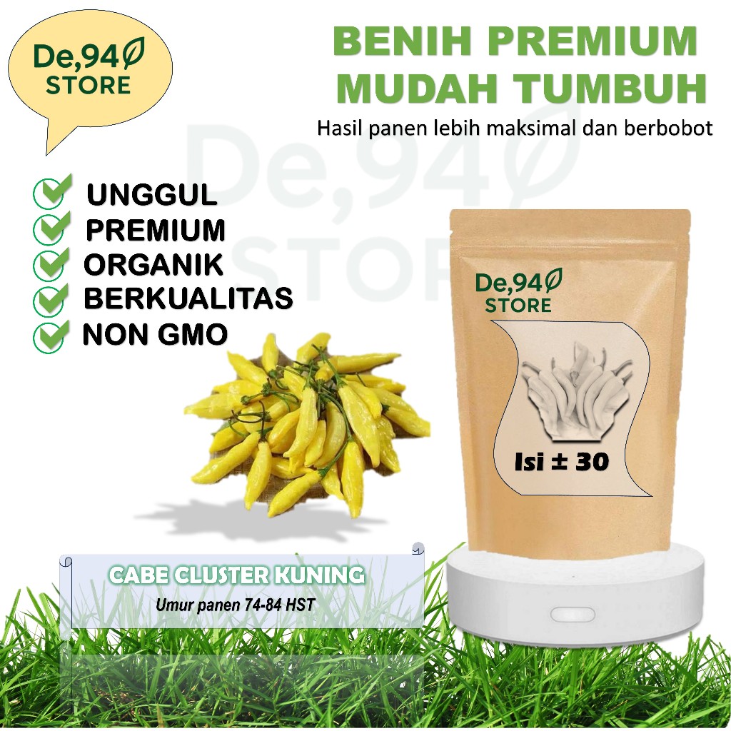 30 Benih Biji Cabe Cluster Kuning Import