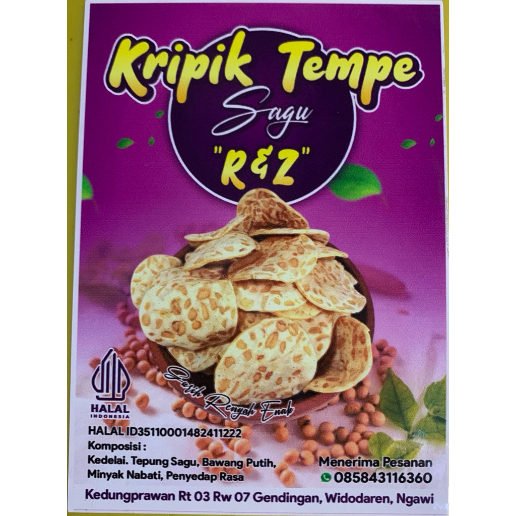 KRIPIK TEMPE SAGU KHAS NGAWI, 1Kg