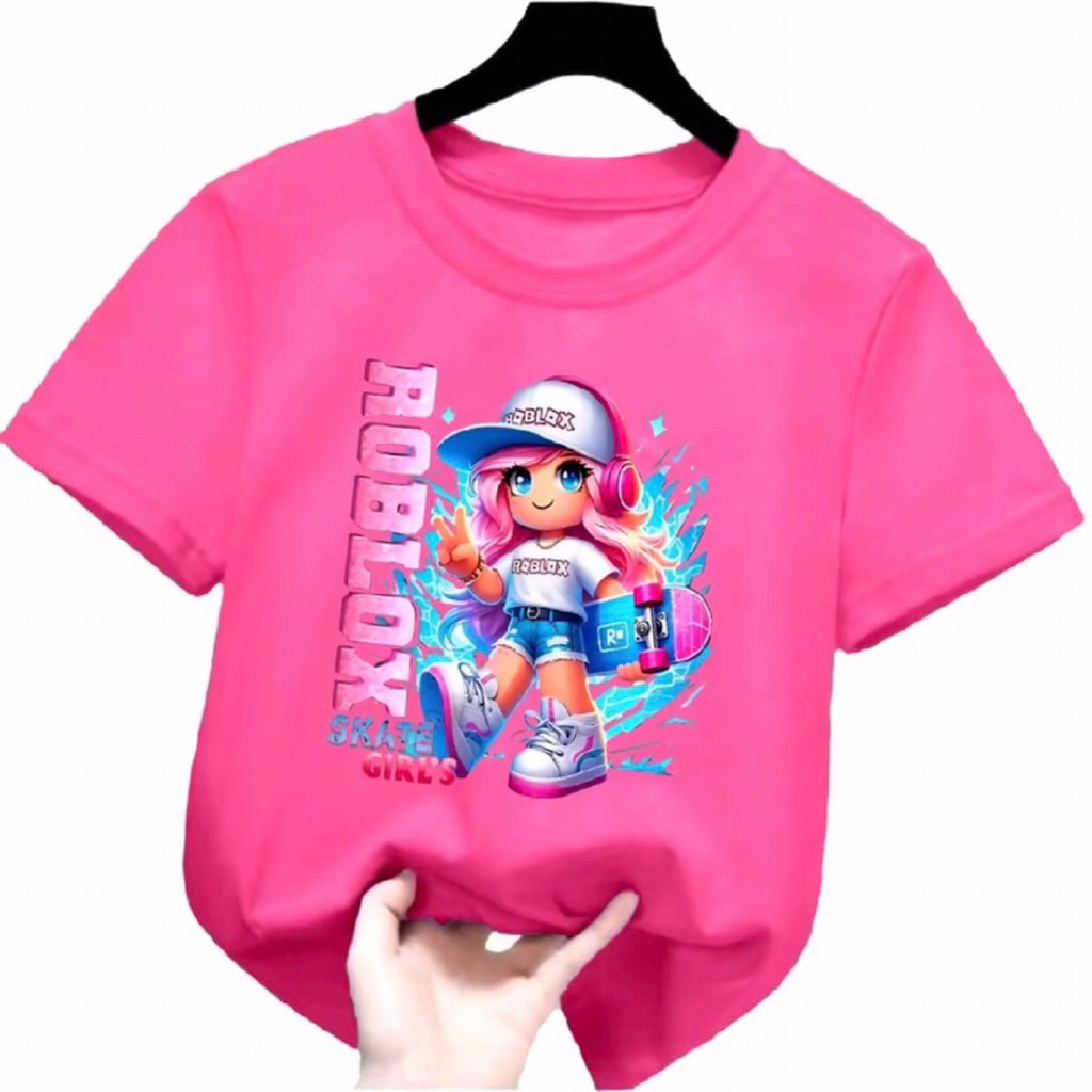 Kaos Anak Roblox perempuan Sakte Baju Anak Cewek umur 2-9tahun Pakaian Anak Anak