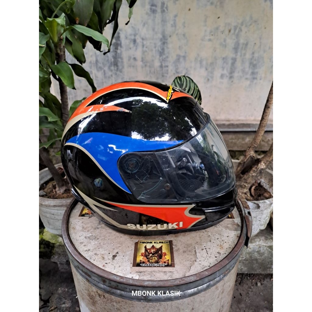 helm cakil full face suzuki staria 2tak rgr gsx r sprinter arashi ORIGINAL helm jadul suzuki helm rg