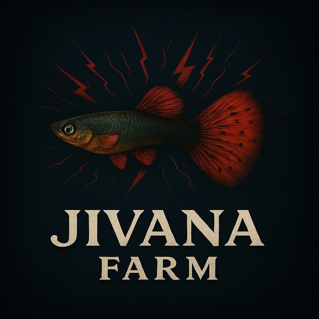 hiasan aquarium guppy HB Red Rosetail