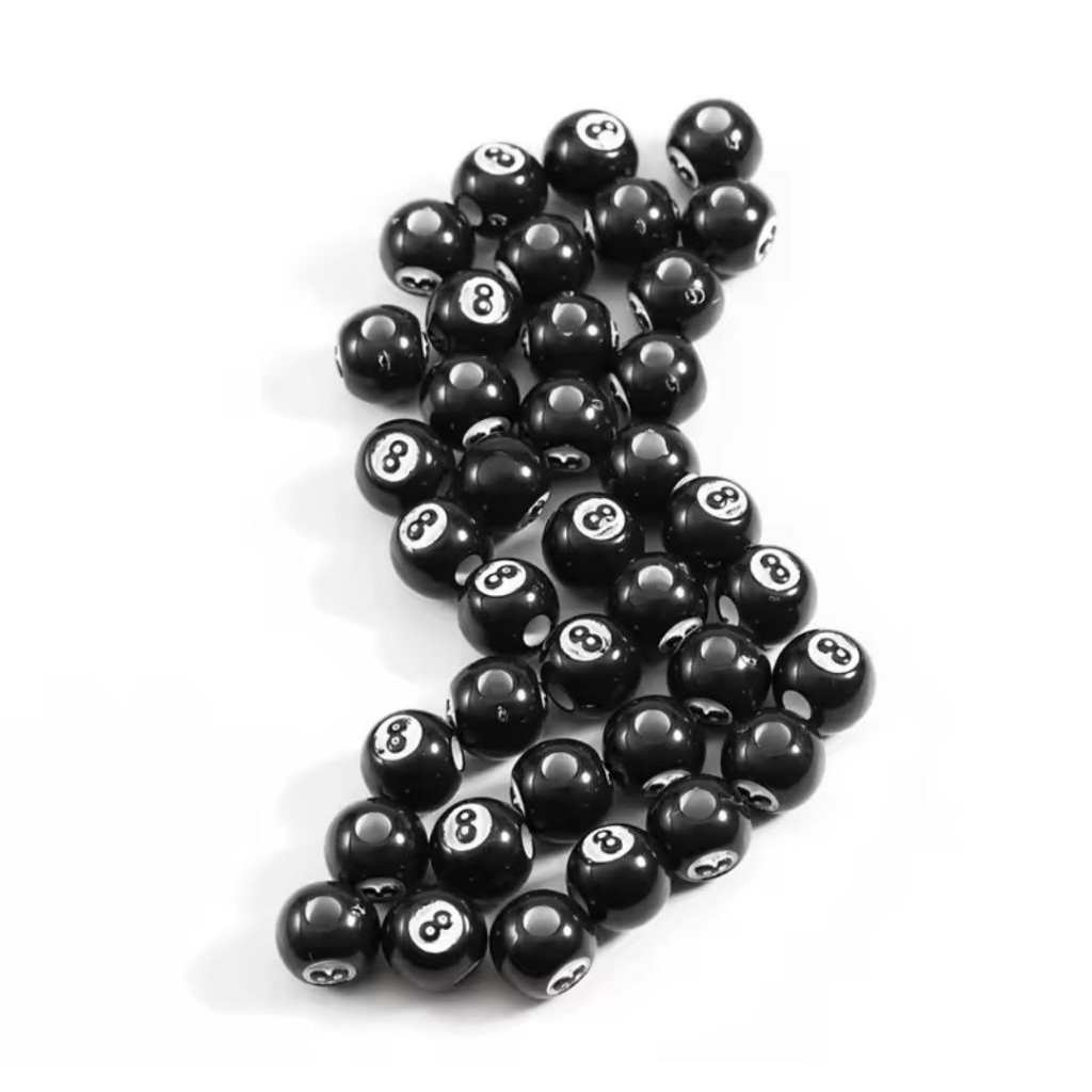 10 Gram Manik Mote Bola 8 Hitam Ukuran 10mm