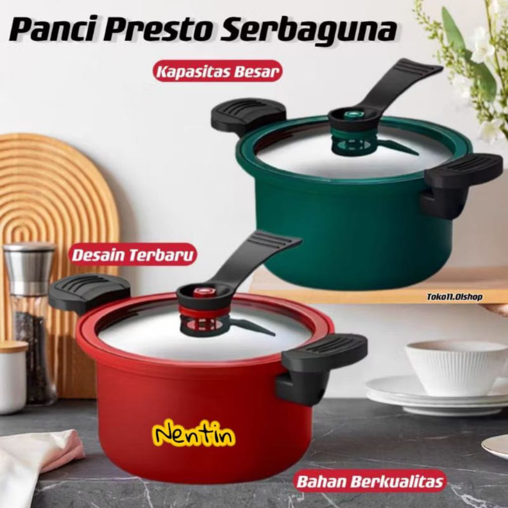 PANCI PRESTO 3.5 LITER ANTI LENGKET PANCI TEFLON PANCI PRESSURE COOKER / PANCI PRESTO / PANCI PRESTO