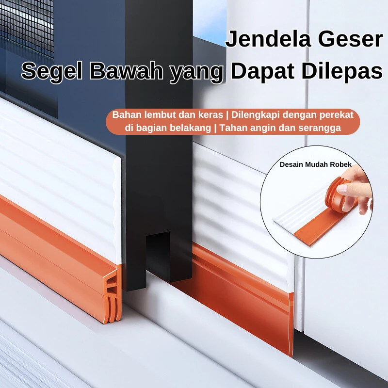 Strip Seal Penyekat Jendela, pintu siliding pintu geser pintu kaca Anti Angin, debu dan serangga ked