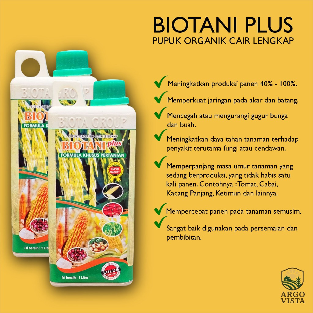 BIOTANI BIOTA PLUS POC 1L Fungisida Pestisida Organik Pupuk Formula Nutrisi Khusus Pertanian