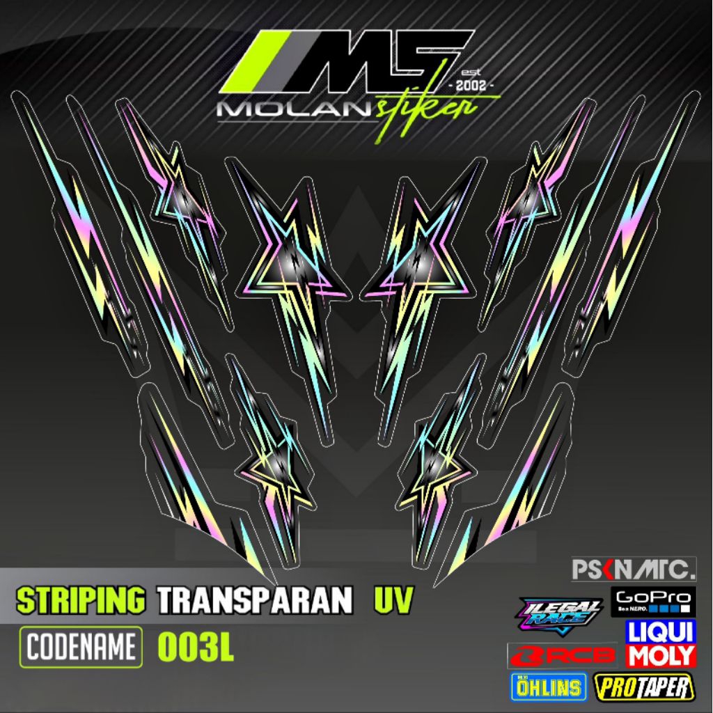 Decal Sticker Striping Variasi Trasnparan Uv RX King 135 Star Bintang Rx Spesial Rx Cobra Rx S Decal