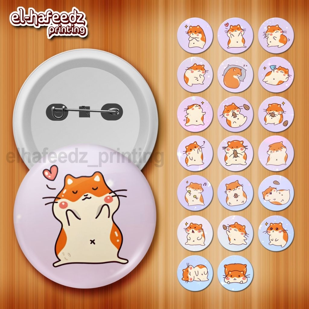 [PIN PRESS] PIN Bros hamster kawaii pin peniti