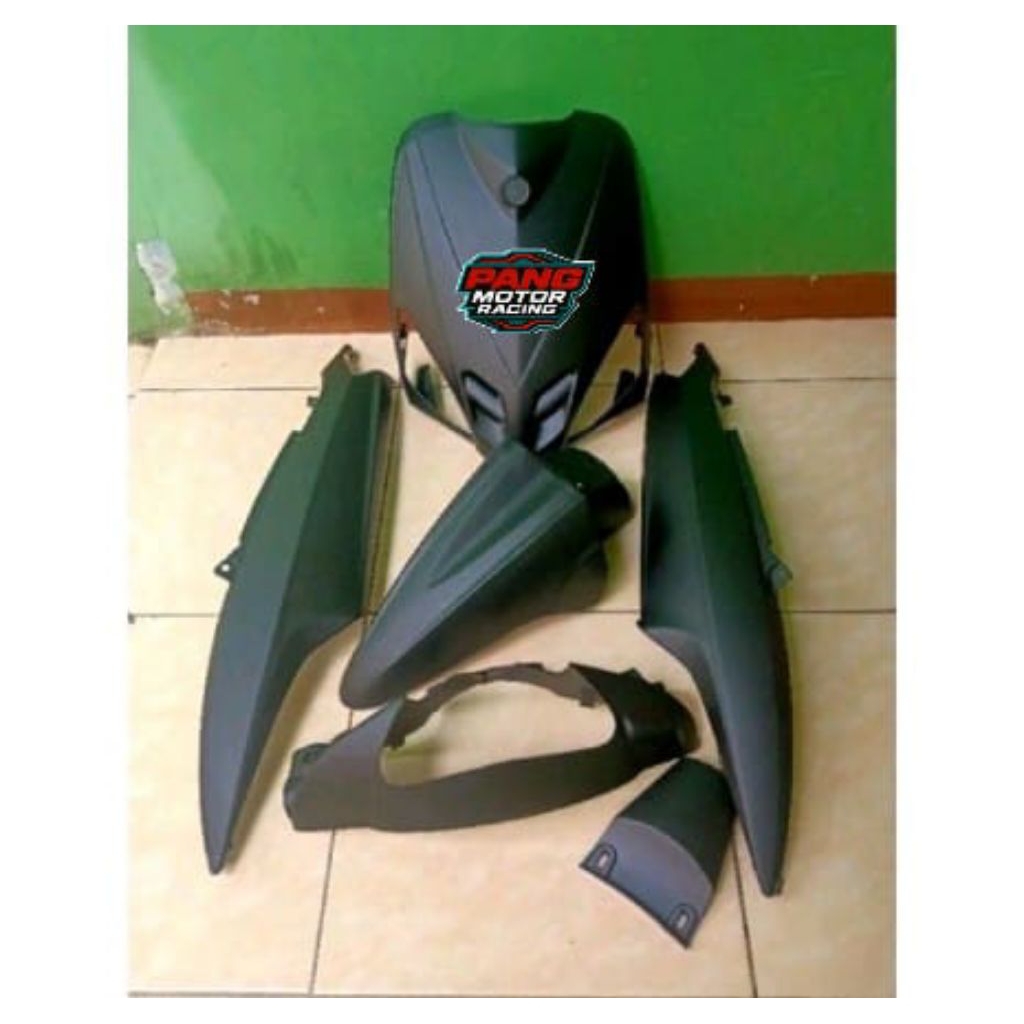 Body Set Mio Sporty Hitam Doft TANPA STIKER Body fulset Halus Mio Sporty Hitam