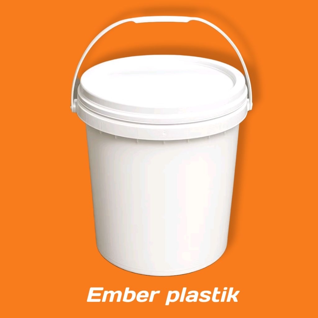 Ember bekas putih polos ukuran 20/25kg sudah bersih