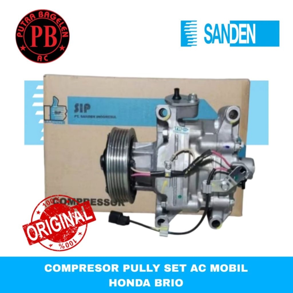 compresor kompresor ac mobil original sanden HONDA BRIO 1.200cc