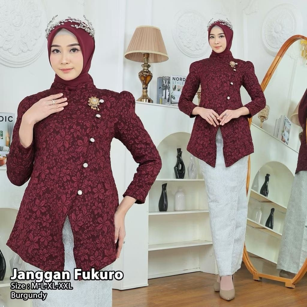 SM Atasan Kebaya Modern Atasan Kebaya Janggan Jaguar Fukuro Atasan Kebaya Wisuda Cantik Atasan Kebay