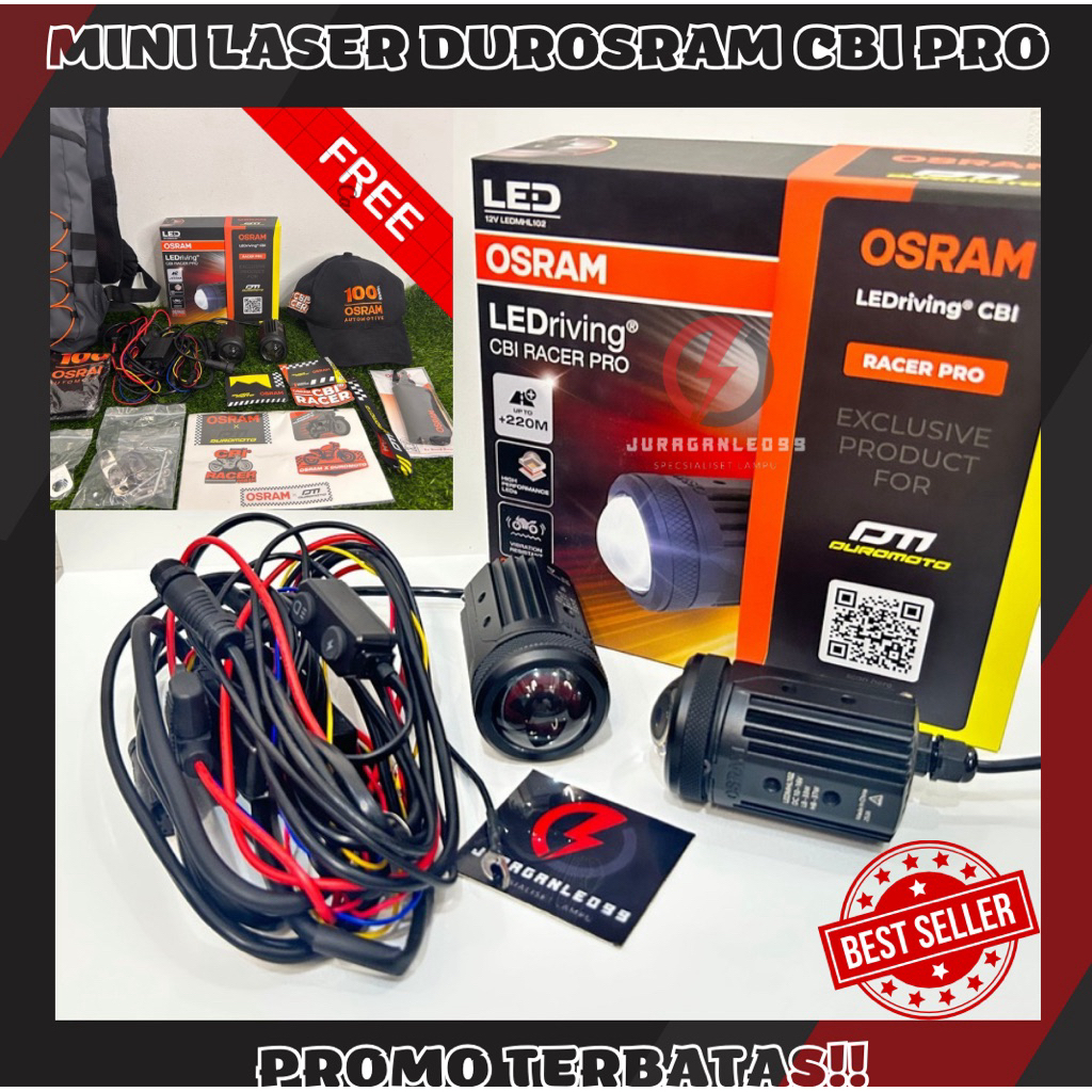LAMPU SOROT MINI LASER CBI PRO 30/40W MINI PROJIE MOTOR KOLABORASI DUROMOTO