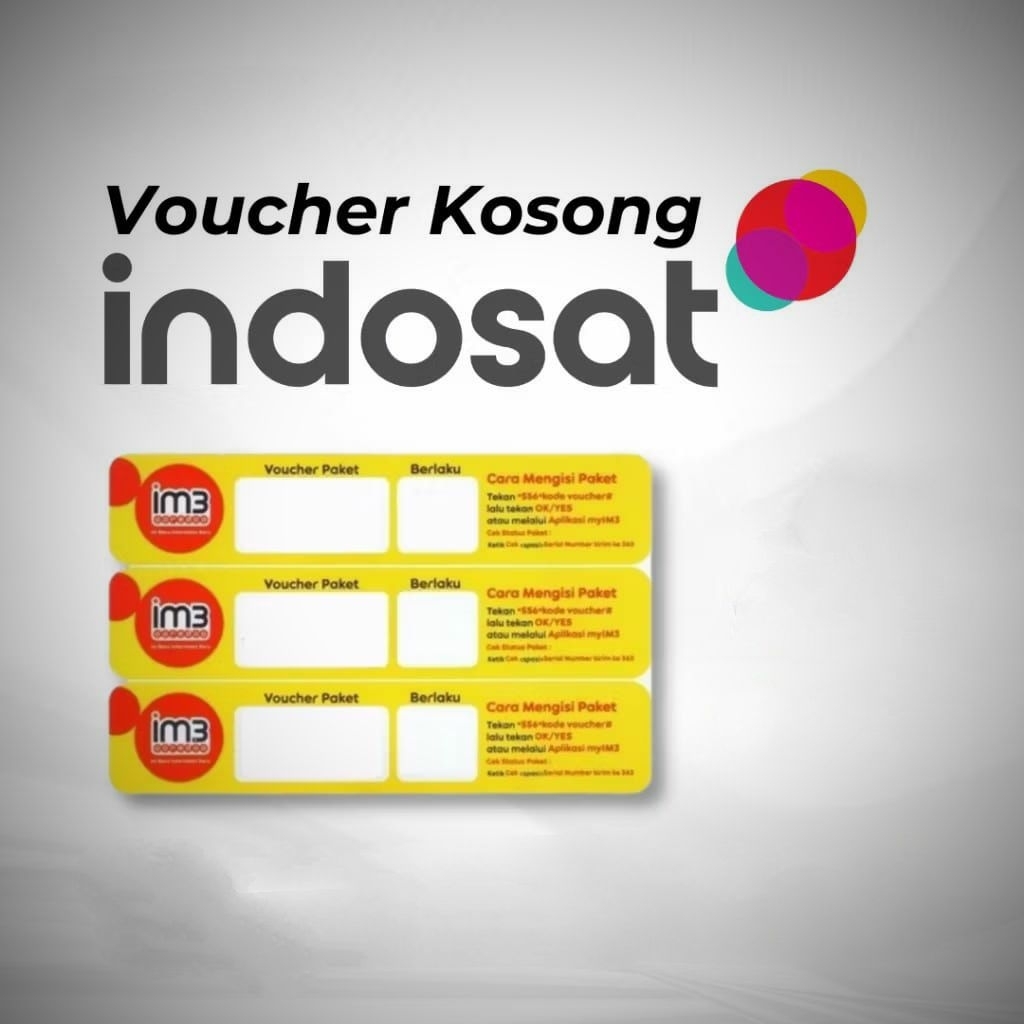 Voucher kosong indosat (JABAR) Voucher bahan injek kuota Indosat