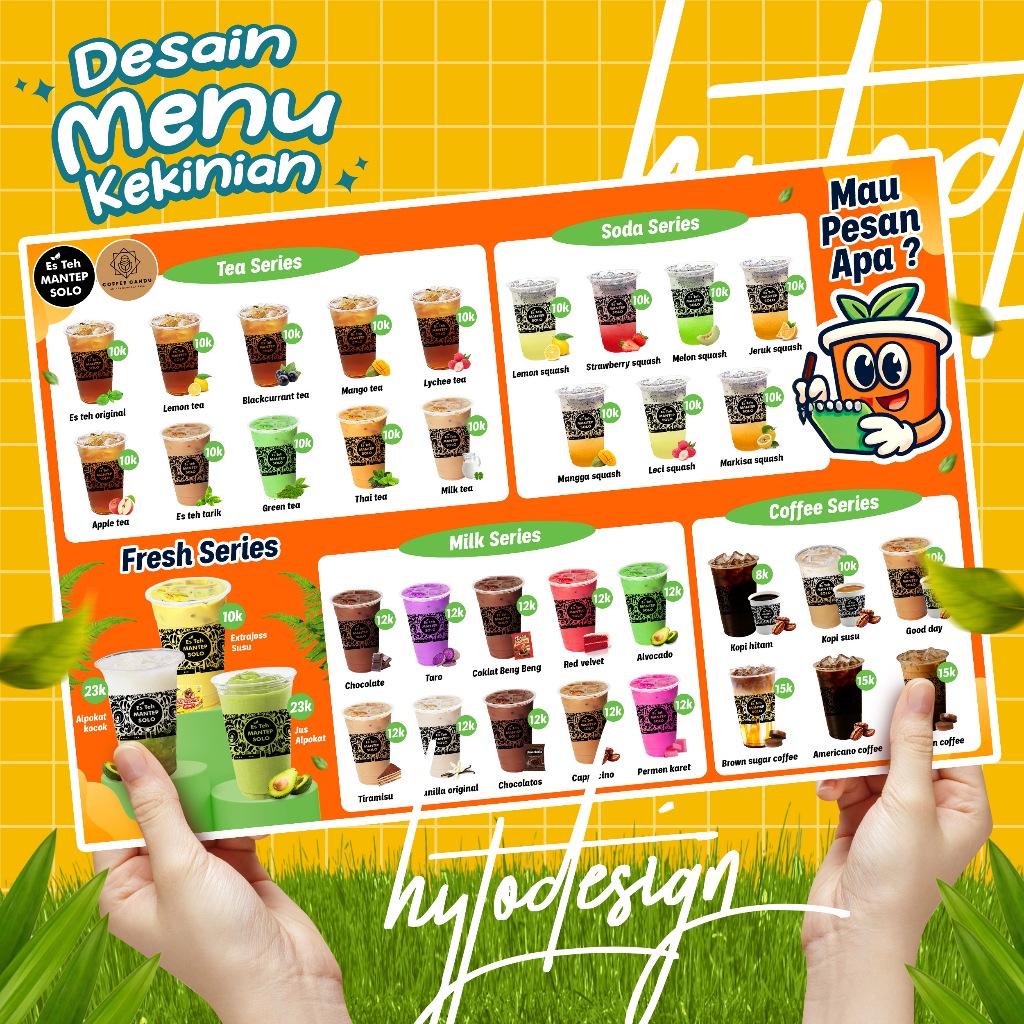 DESAIN MENU MINUMAN  DAN MAKANAN