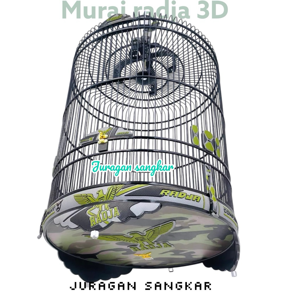 SANGKAR KANDANG MURAI RADJA 3D CARBON ARMY