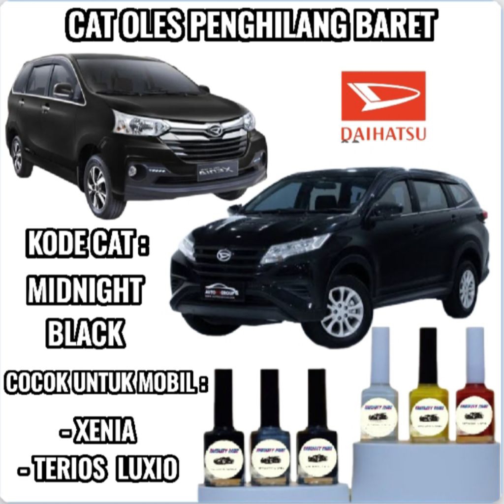 Cat Oles Daihatsu Cosmos Midnight Black Penghilang Baret Mobil Lecet Hitam Metalik Xenia Terios Luxi