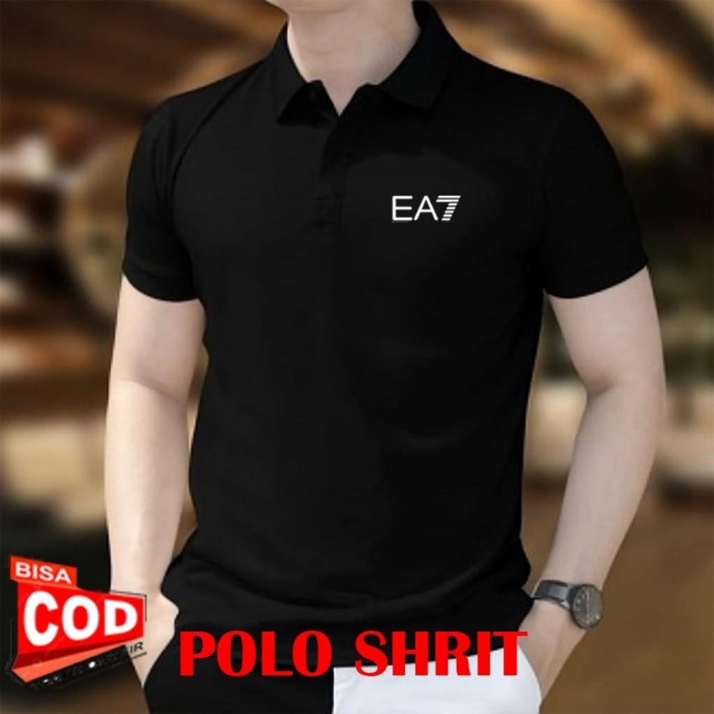 Kaos Polo Shirt Kerah Lengan Pendek Pria Wanita M-XXL Branded Putih