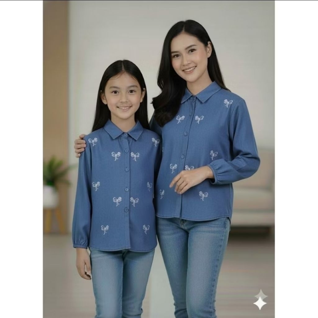 Viona Couple Ibu Dan Anak Perempuan / Baju Couple Ibu Dan Anak Perempuan / Blouse Couple Ibu Anak Pe