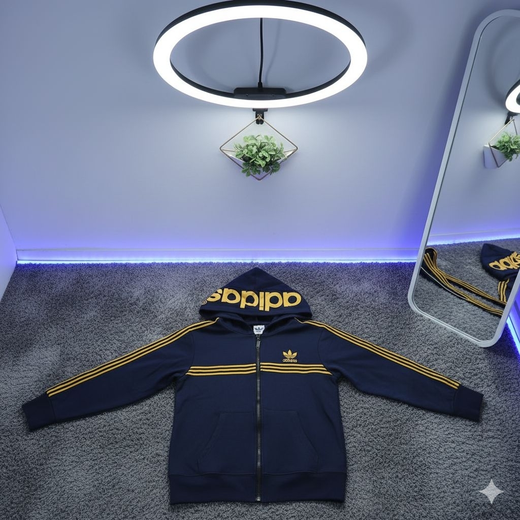 Adidas vintage hoodie ziper