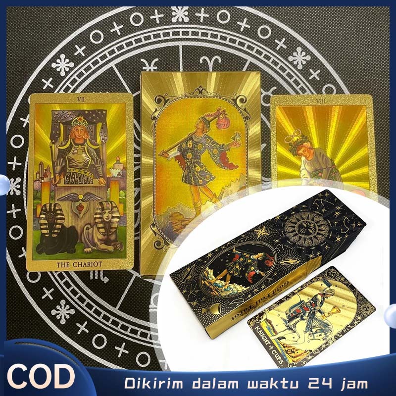 Tarot Foil Kartu Tarot Asli Kartu Tarot Premium Tarot Card Tarot Deck