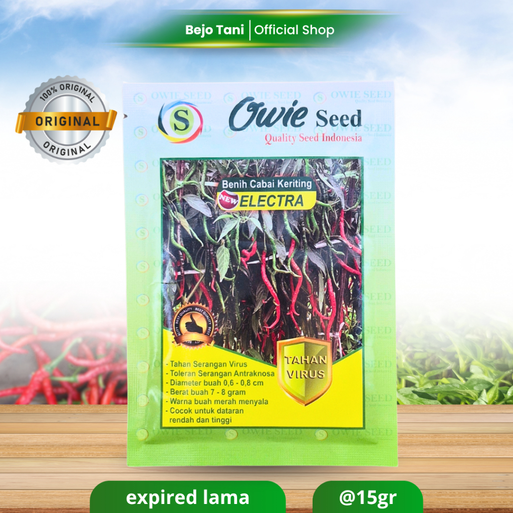 Benih Cabe Keriting ELECTRA 10gr Bibit Cabe Merah Kriting Elektra Tahan Virus CMK Electra Original
