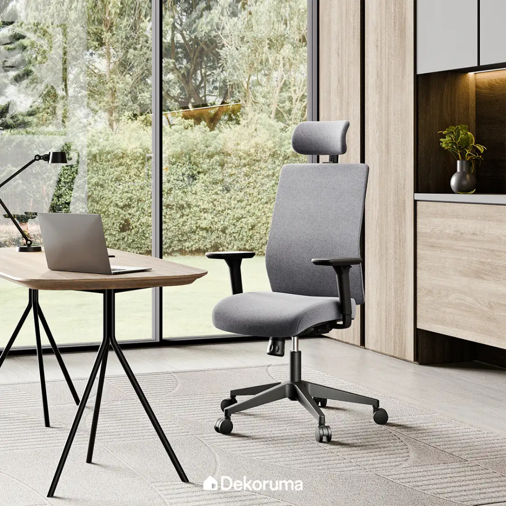 Dekoruma ORCA Kursi Kantor Manager Ergonomis / Kursi Kerja Woven Empuk Nyaman / Office Chair / Kursi