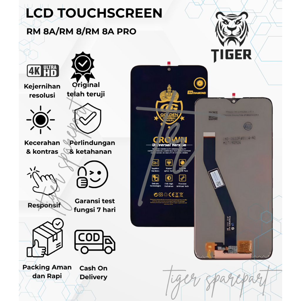 LCD TOUCHSCREEN XIAOMI  REDMI 8 / LCD  REDMI 8A / LCD REDMI 8A PRO COMPLETE FULLSET