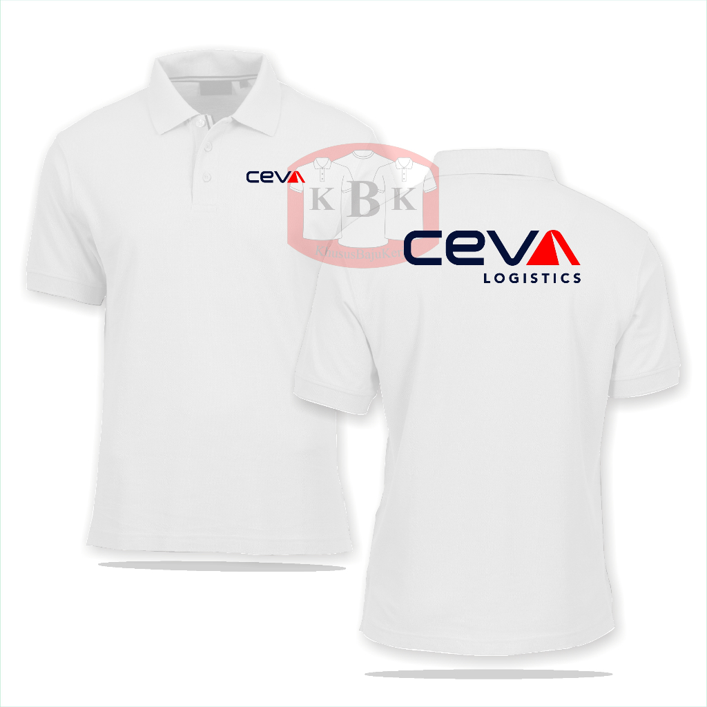Baju Kantor Kerja Polo Pria Wanit CEVA Supply Chain Forwarding Logistik Kaos Promosi SOUVENIR Hadiah