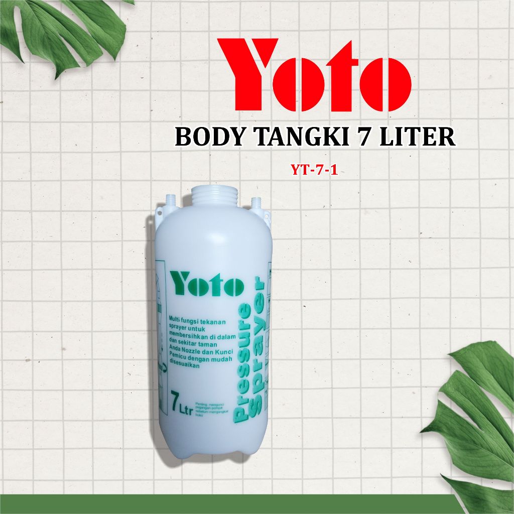 Body Tangki YOTO 7 Liter (YT-7-1) - Sparepart Sprayer Manual
