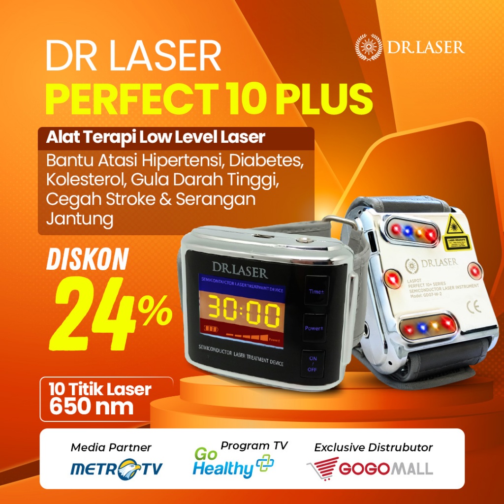 DR LASER PERFECT 10 PLUS GOGOMALL - MEMPERCEPAT PEMULIHAN STROKE
