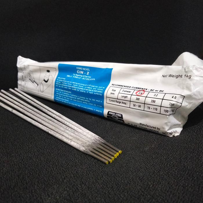 KAWAT LAS Cor Ancuran CIN-2 NIKKO STEEL 2.6MM 3.2MM PER 1 BIJI