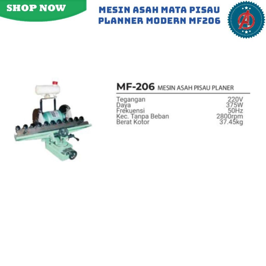 Mesin Asah Pisau Planner MF 206 Modern / Mesin Asah Mata Pisau Planner Modern MF 206