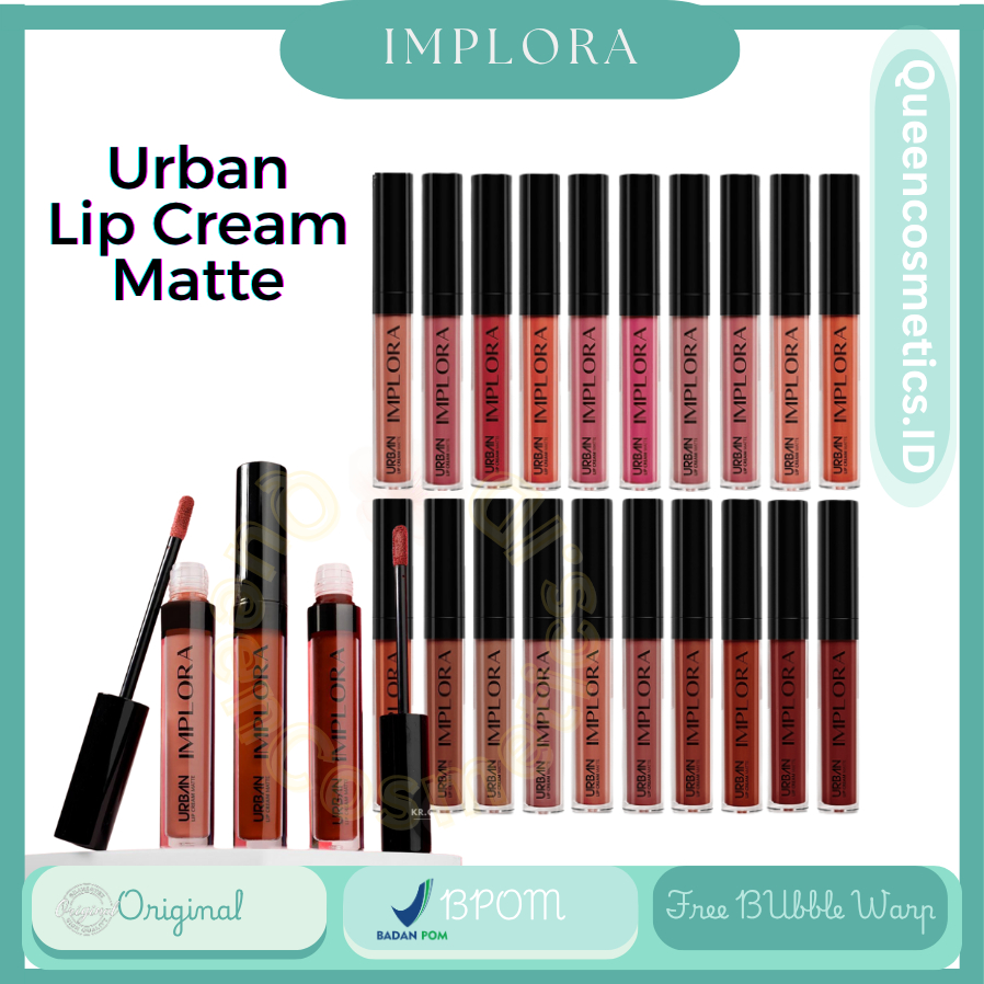 [LUSINAN] Implora Urban Lip Cream Matte | Lip Cream Nude | Implora Lipstik | Inplora Lip Cream