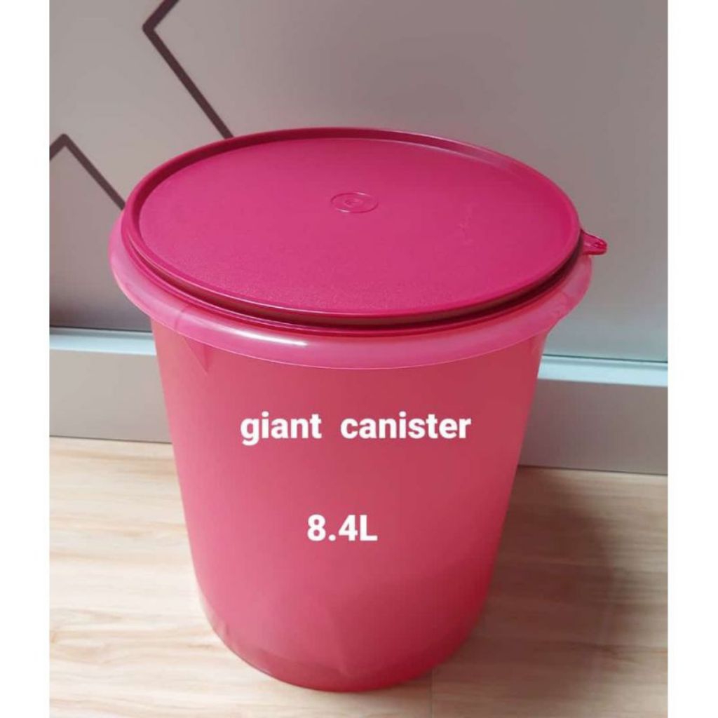 Toples kerupuk jumbo giant canister flower / butterfly 8,4 liter tupperware