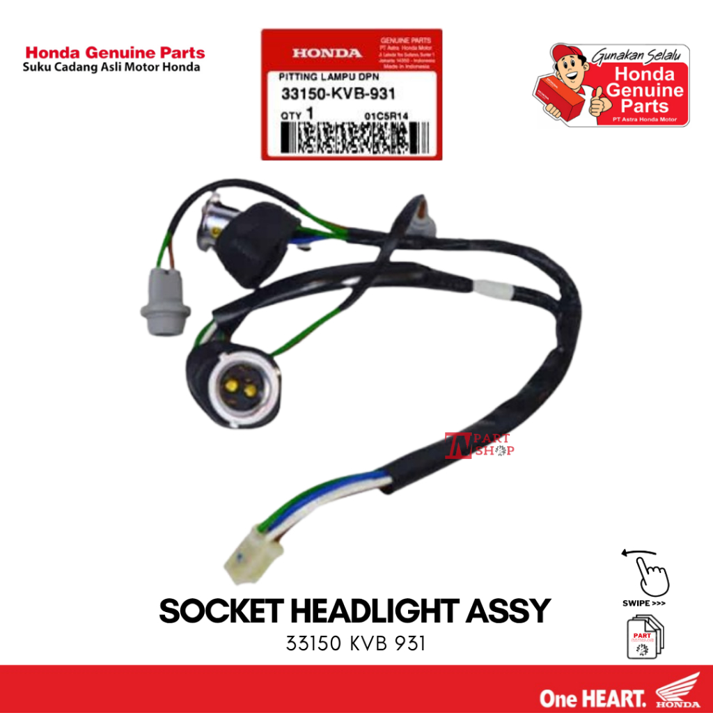 Socket Lampu Depan (Socket Headlight Assy) - Vario 110 Karbu / 33150-KVB-931