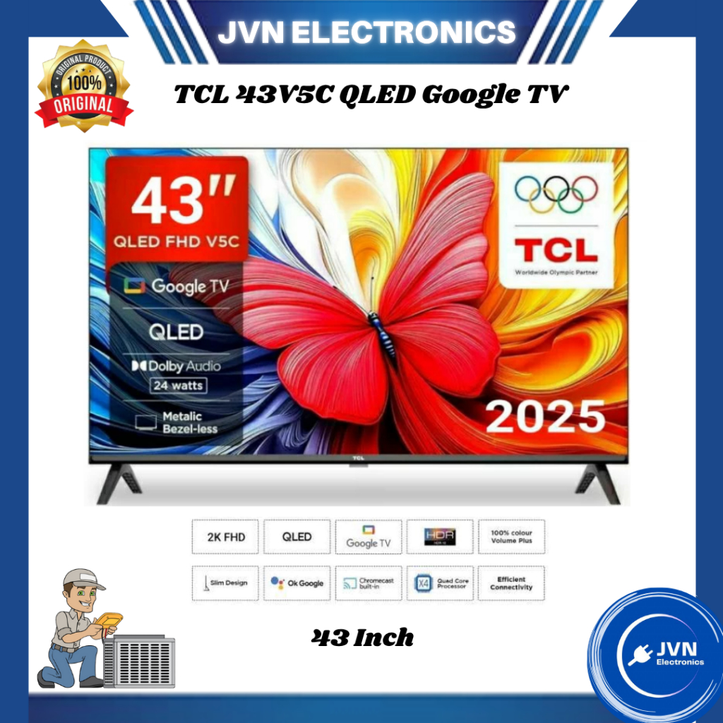 TCL 43V5C 43 Inch QLED Google TV