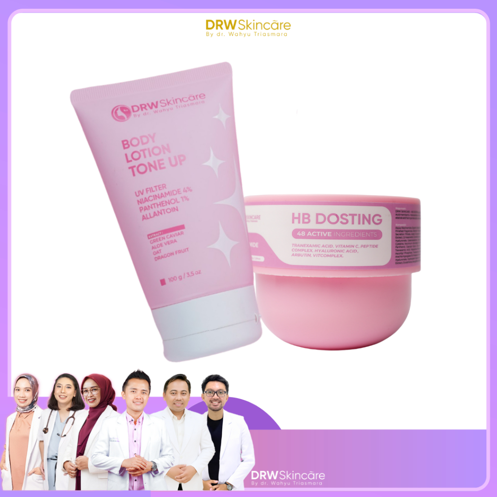 DRW Skincare Paket Hb Lotion Pemutih  Dosting dan Body Lotion Tune Up