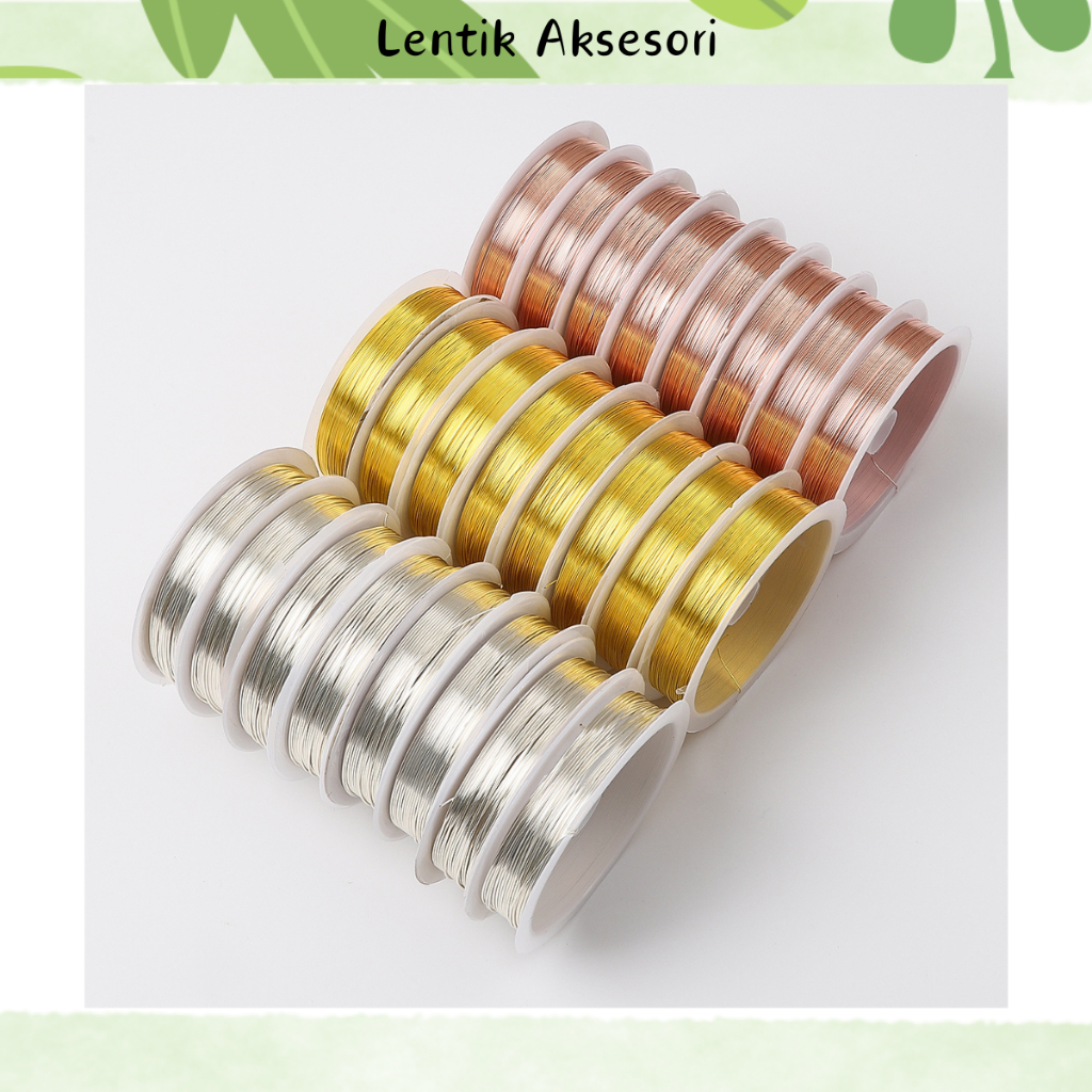 Kawat Tembaga 0.3-0.6mm - Kawat Awet Warna untuk Perhiasan DIY