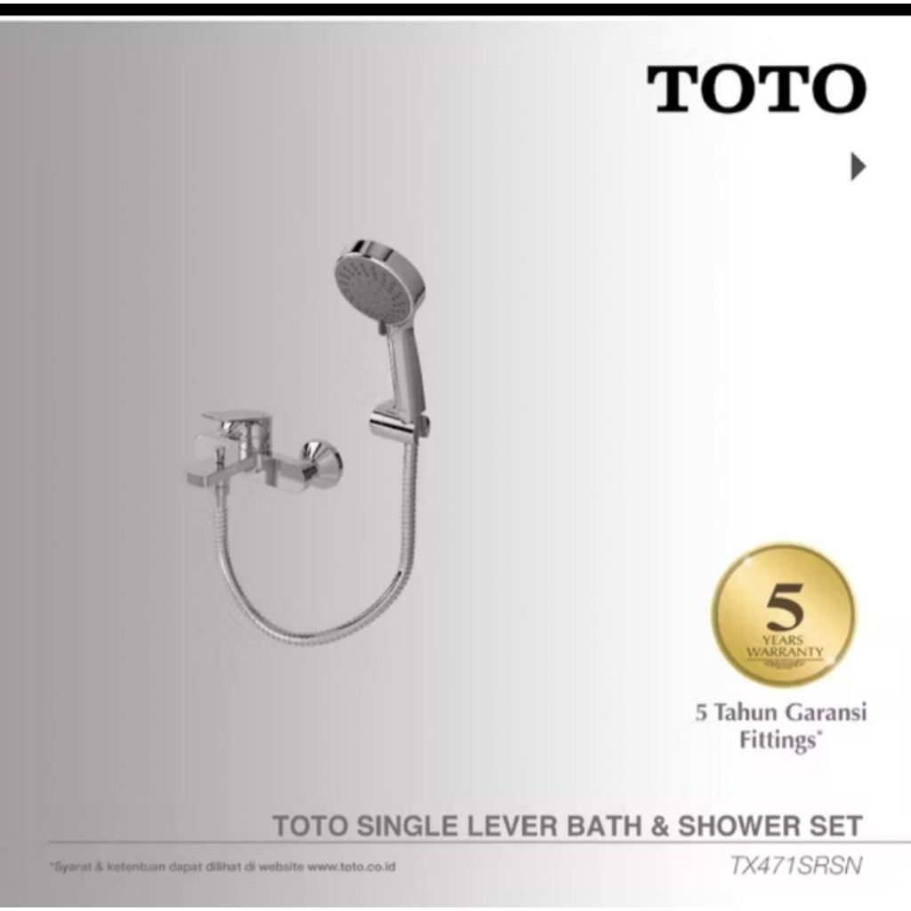 TOTO TX471SRSN || Kran Bathtub TOTO + Hand Shower || TX471SRSN || Baru Komplit sett
