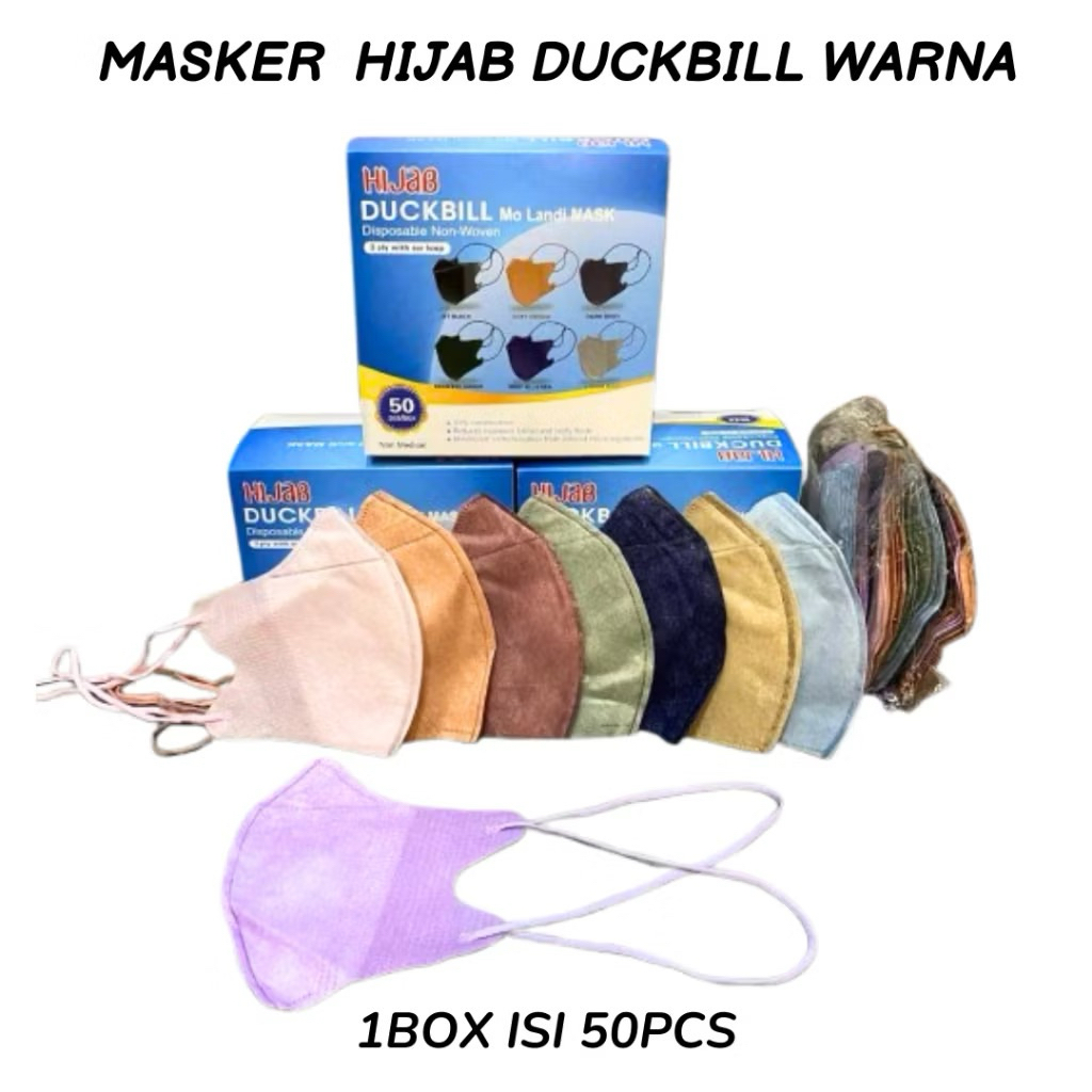 masker ducbil hijab mix warna