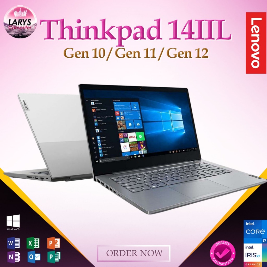 Lenovo Thinkbook 14 | 15 | 13 IIL G3 G2 G1 Intel Core I7 / I5 | Ryzen 7 / 5 / 3 RAM 16GB 512GB