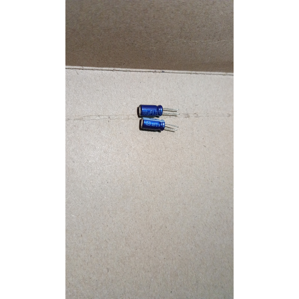 5944 kapasitor elco 100uf 100 uf 6.3v 6,3v 6v3 6.3 6,3 volt panasonic